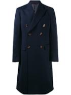 Gucci Double Breasted Coat, Size: 52, Blue, Silk/cupro/wool/spandex/elastane