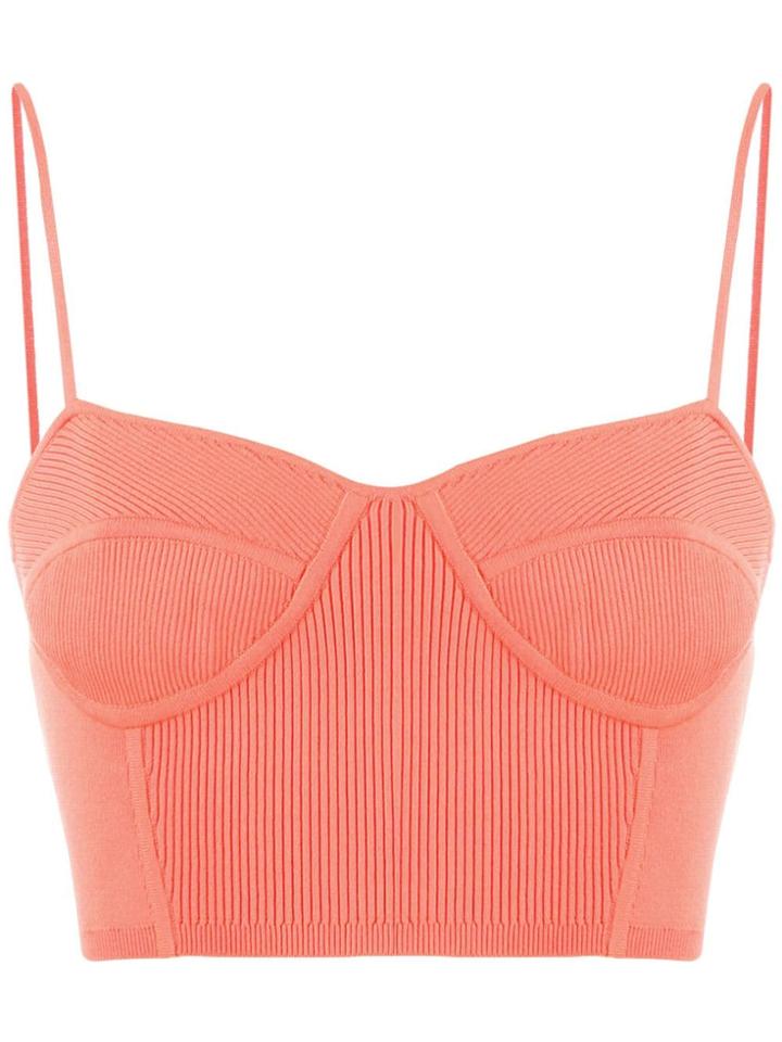 T By Alexander Wang Bustier Crop Top - Pink