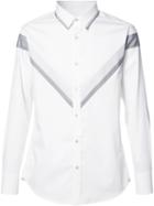 Keum Grosgrain Tape Stretch Shirt, Men's, Size: Xl, White, Polyester/polyurethane/rayon