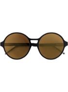 Thom Browne Eyewear Round Dark Brown Sunglasses - Blue