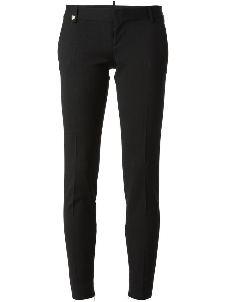 Dsquared2 Skinny Trousers, Women's, Size: 38, Black, Spandex/elastane/viscose/virgin Wool