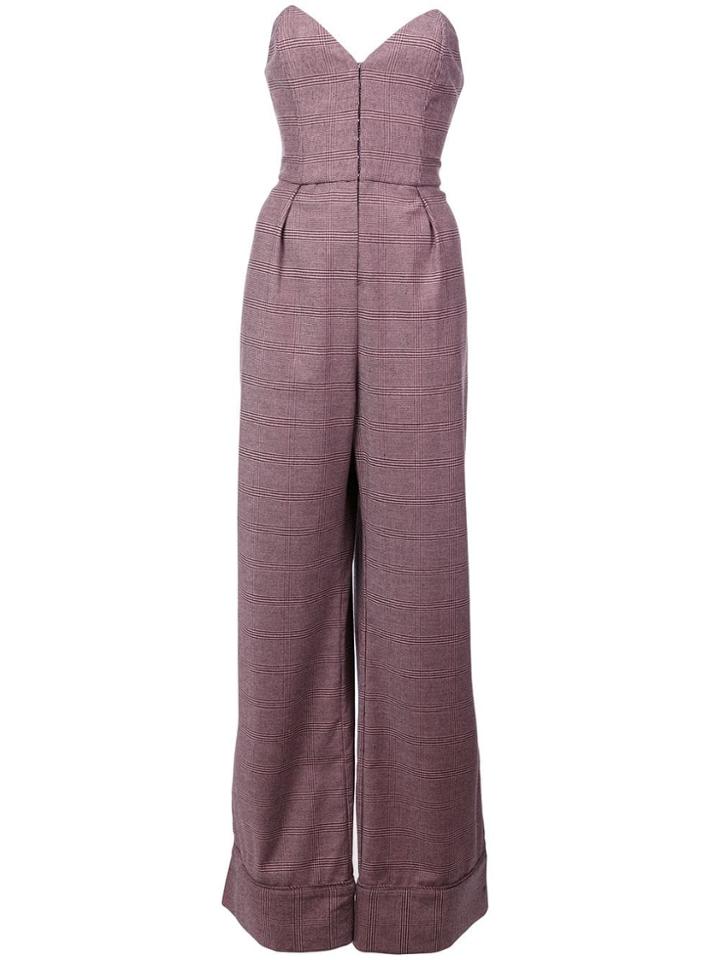 Fleur Du Mal Corset Jumpsuit - Pink & Purple