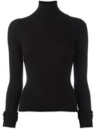 Dolce & Gabbana Roll Neck Ribbed Jumper, Women's, Size: 42, Black, Cashmere/silk