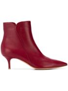Gianvito Rossi Pointed Ankle Boots - Red