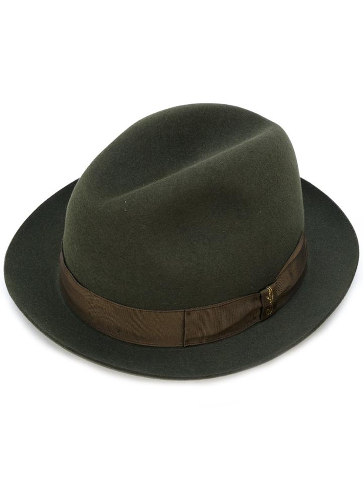 Borsalino Narrow Brim Hat - Green