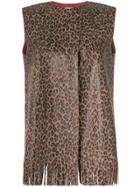 Daniela Pancheri Leopard Print Vest - Brown
