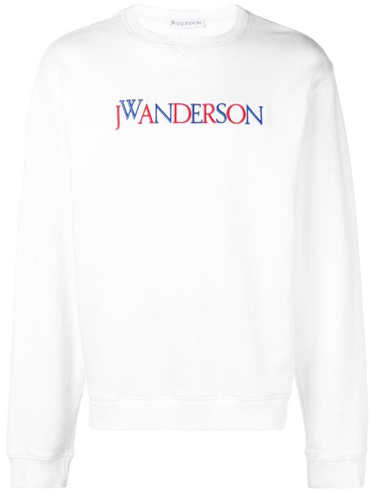 Jw Anderson Embroidered Logo Sweatshirt - White