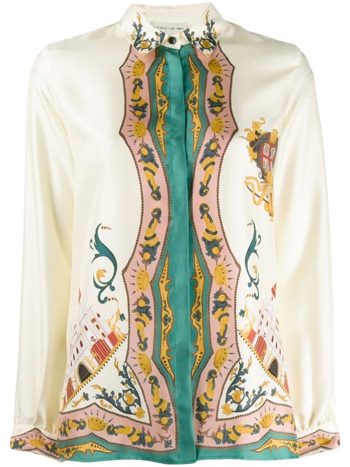 Etro Contrast Print Shirt - Neutrals