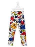 Moschino Kids Floral Print Leggings, Girl's, Size: 10 Yrs