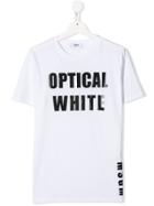 Msgm Kids Optical White T-shirt