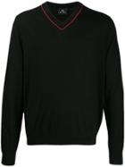 Ps Paul Smith Contrast Piping Jumper - Black