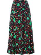 Emilio Pucci Lip Print Skirt, Women's, Size: 42, Black, Viscose
