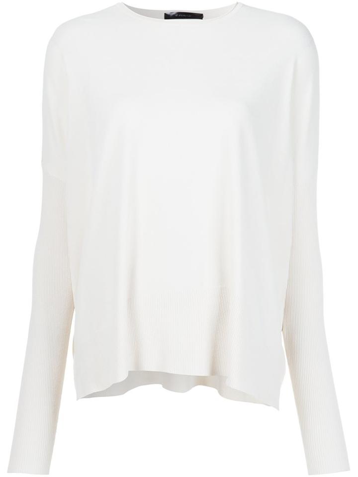 Victor Alfaro Dolman Sleeve Jumper, Women's, Size: Large, White, Polyester/rayon