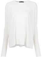 Victor Alfaro Dolman Sleeve Jumper, Women's, Size: Large, White, Polyester/rayon