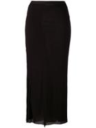 Rick Owens Lilies Frayed Trim Skirt - Black