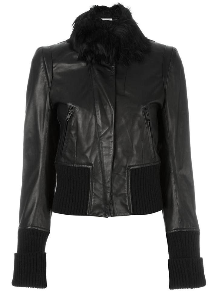 Ann Demeulemeester Ribbed Detailing Cropped Jacket