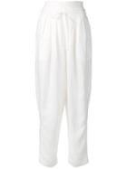 Isabel Marant High Waisted Tapered Trousers - White