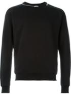 Saint Laurent Zip Neck Sweatshirt, Men's, Size: Medium, Black, Cotton