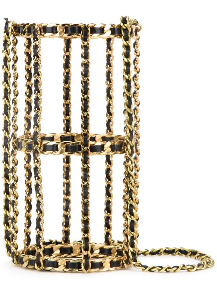 Chanel Vintage Chain Cage Shoulder Bag
