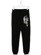 Jeremy Scott Junior Teen Graphic Print Track Pants - Black