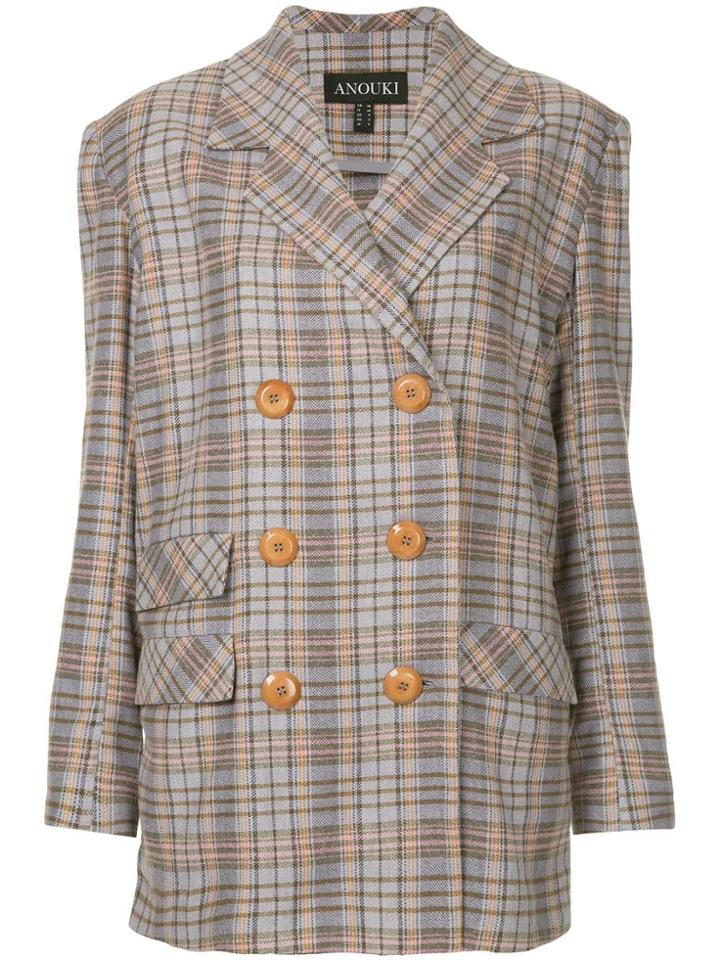 Anouki Checked Blazer - Pink & Purple