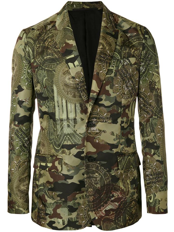 Givenchy - Camouflage Print Blazer - Men - Polyamide/polyester/viscose - 46, Green, Polyamide/polyester/viscose