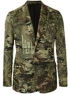Givenchy - Camouflage Print Blazer - Men - Polyamide/polyester/viscose - 46, Green, Polyamide/polyester/viscose