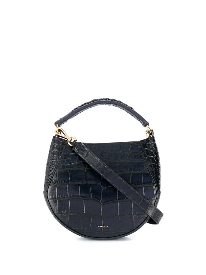 Wandler Crocodile Printed Shoulder Bag - Blue