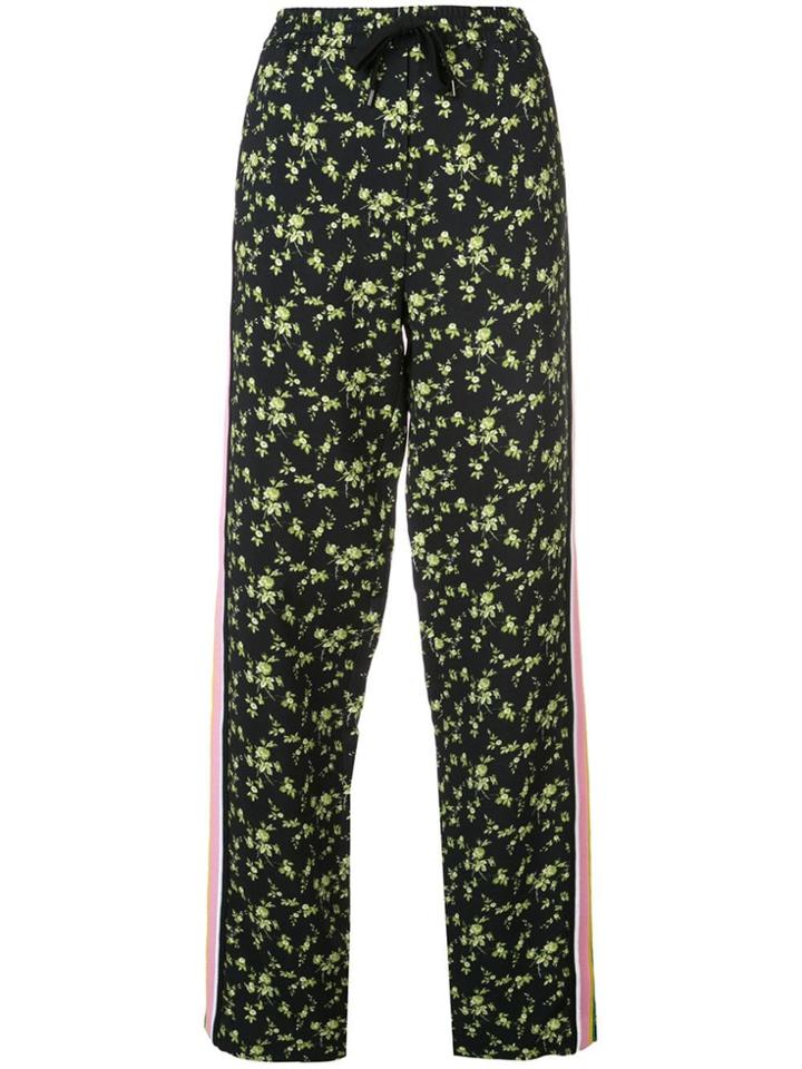 Nº21 Floral-print Trousers - Black