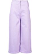 Tibi Wide Leg Cropped Trousers - Unavailable