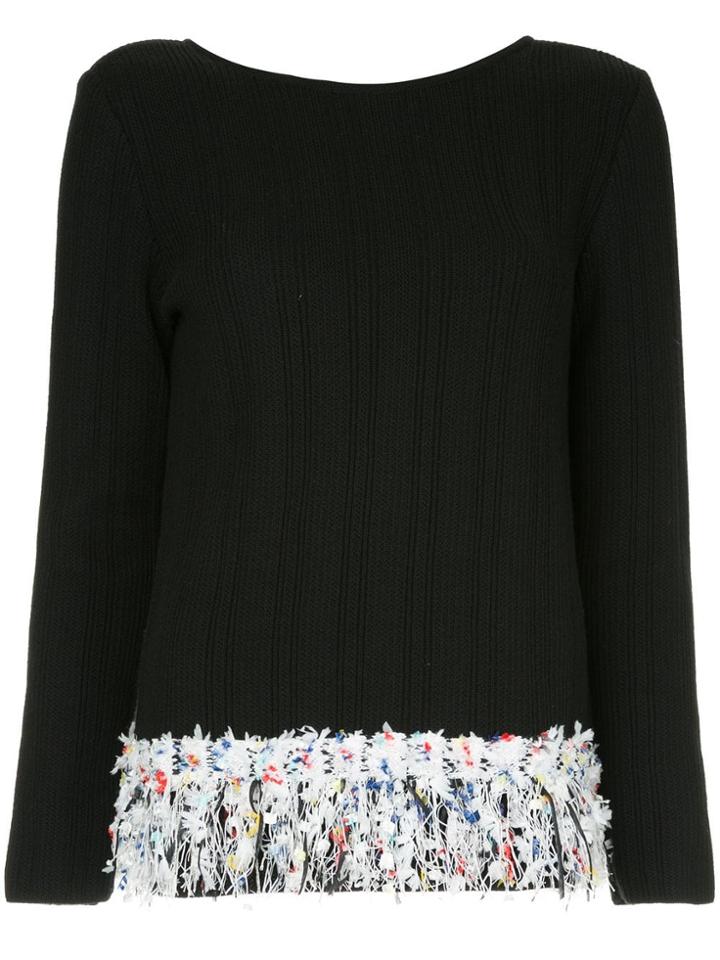 Coohem Tweed Hem Jumper - Black