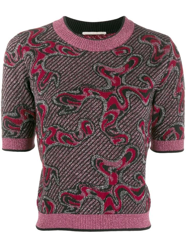 Marco De Vincenzo Short-sleeve Embroidered Top - Pink