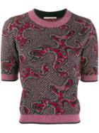 Marco De Vincenzo Short-sleeve Embroidered Top - Pink