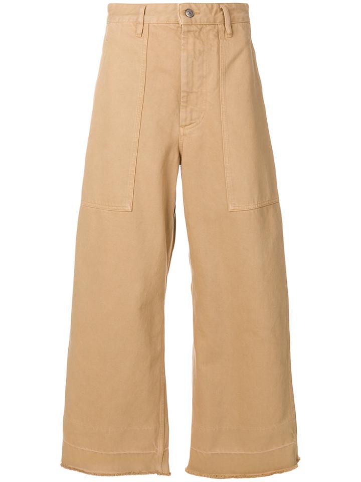 Golden Goose Deluxe Brand High Waisted Wide Leg Trousers - Brown
