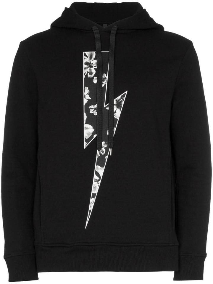 Neil Barrett Iconic Anemone Thunder Hoodie - Black