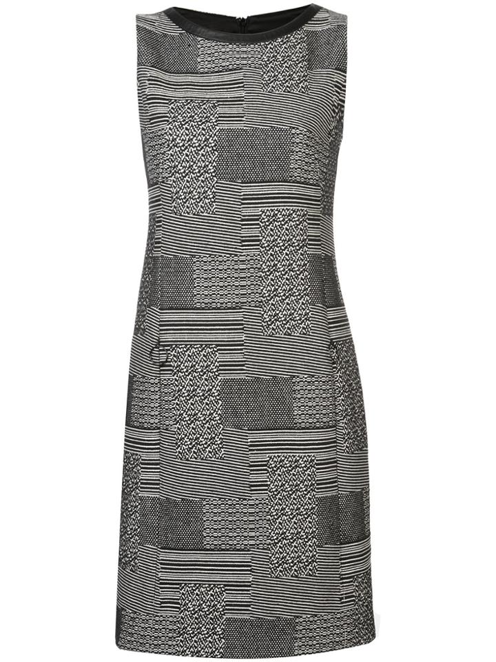 Akris Punto Printed Shift Mini Dress - Black