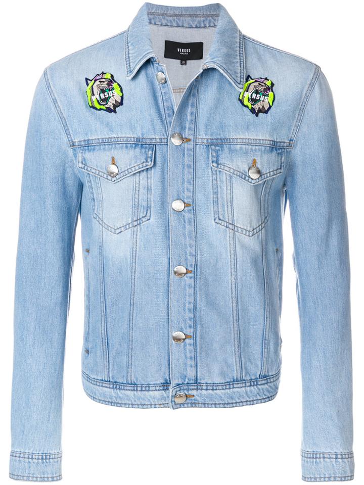 Versus Patch Denim Jacket - Blue