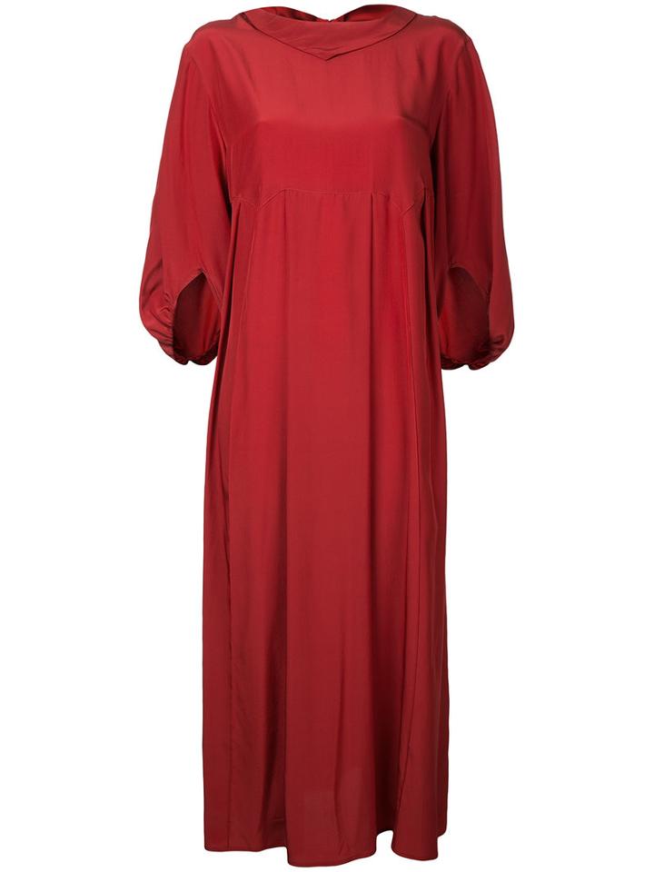 Lemaire - Soft Dress - Women - Silk - 38, Red, Silk