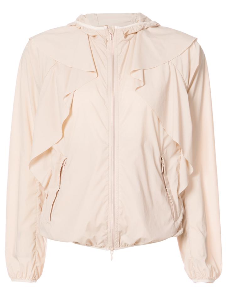 Red Valentino Ruffled Lightweight Hooded Jacket - Pink & Purple