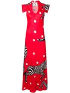 5 Progress Zebra Print Dress - Red