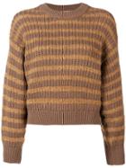 Acne Studios Ribbed Striped Sweater - Brown