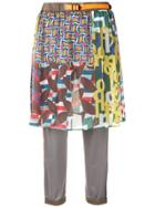 Kolor Printed Skirt Trousers - Multicolour