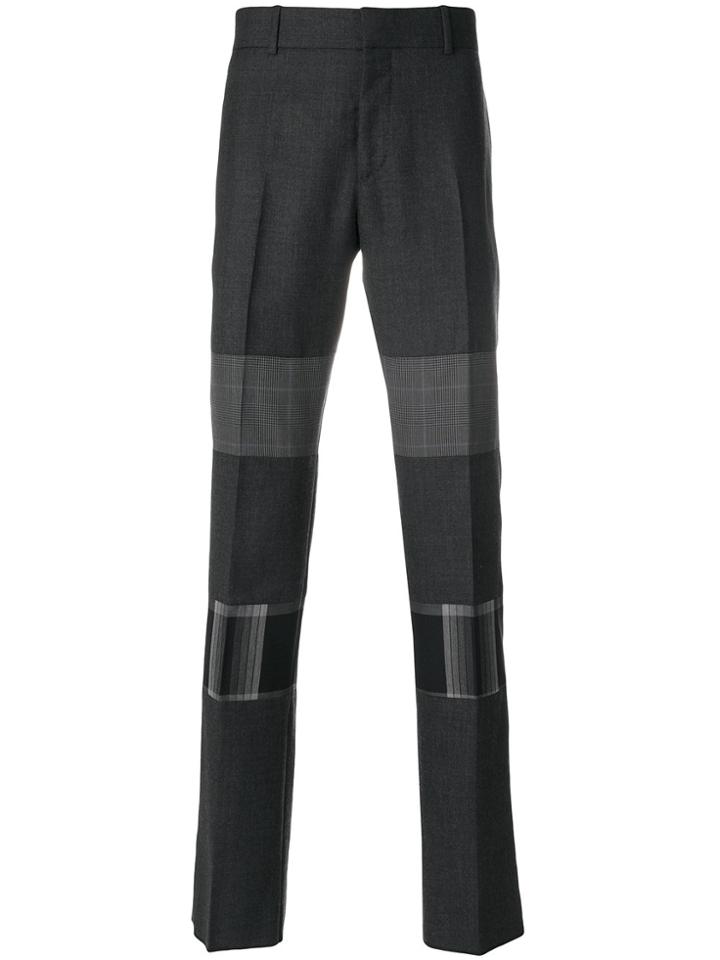 Alexander Mcqueen Panelled Straight-leg Trousers - Grey
