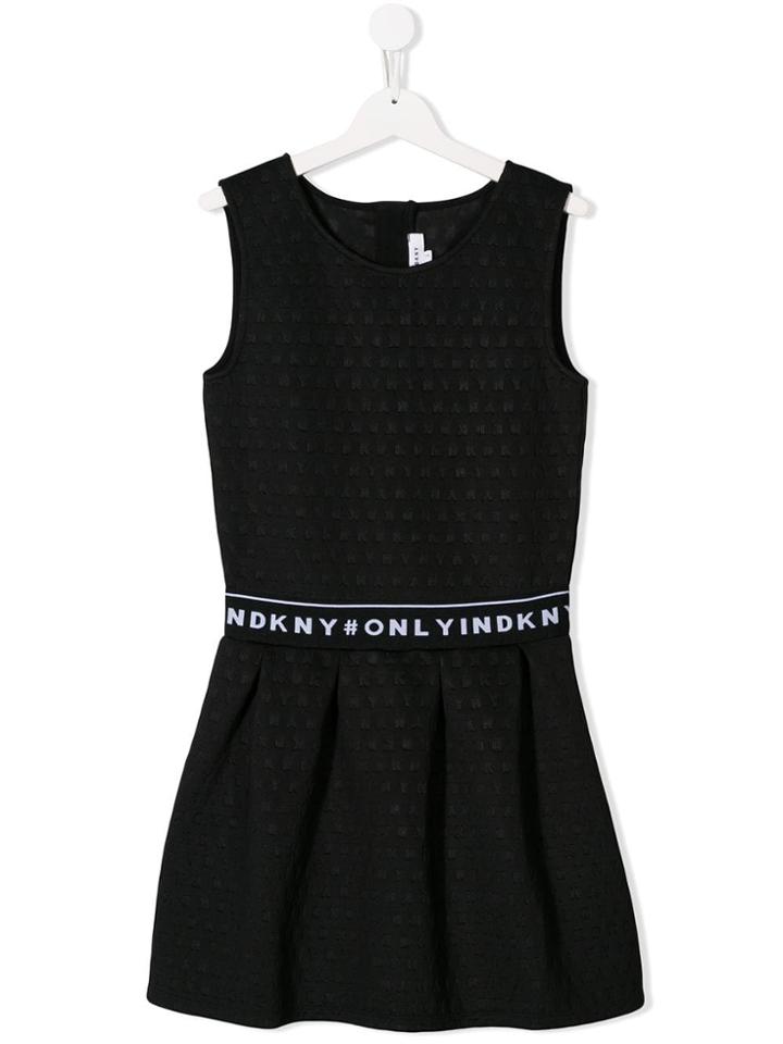 Dkny Kids Teen Logo Detail Dress - Black
