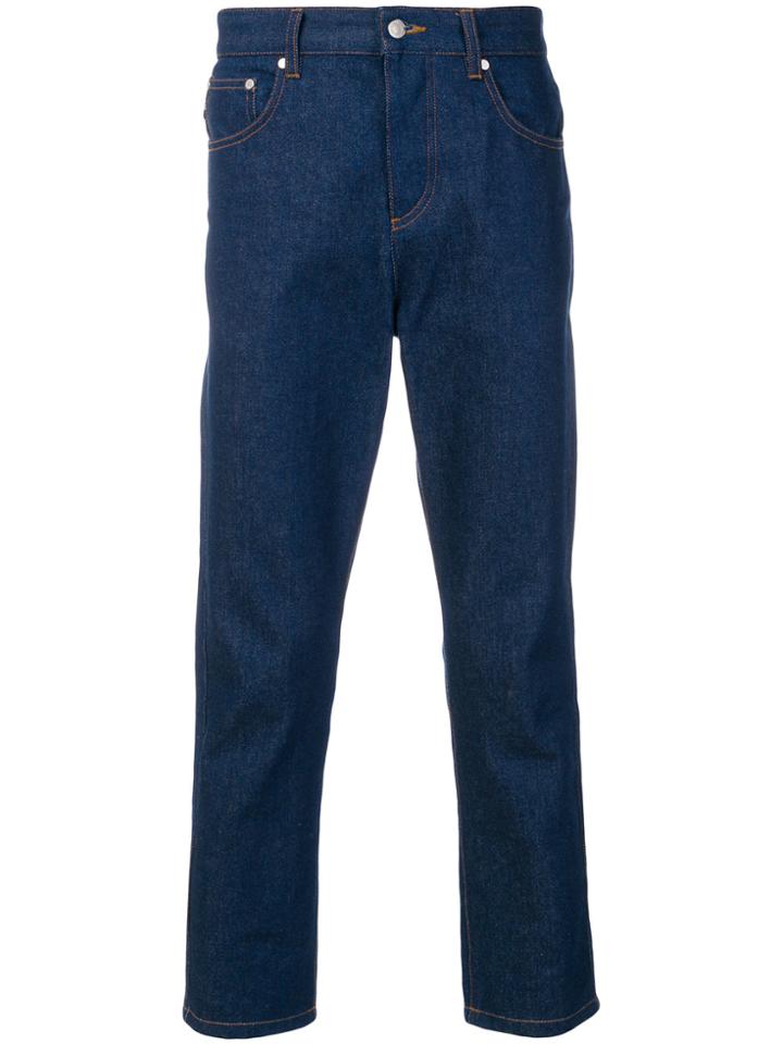 Ami Alexandre Mattiussi 5 Pocket Cropped Jeans - Blue