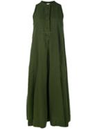 Aspesi - Sleeveless Maxi Dress - Women - Linen/flax - 42, Green, Linen/flax