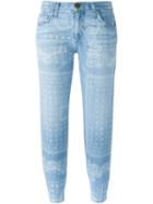 Current/elliott Bandana Print Jeans, Women's, Size: 30, Blue, Cotton