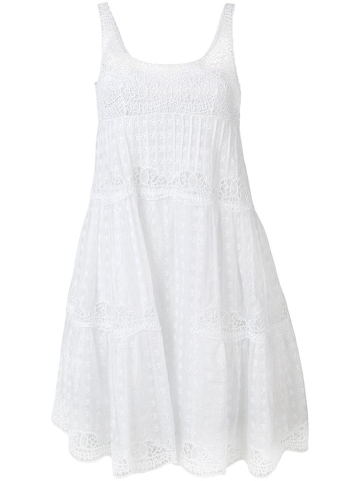 Ermanno Scervino Flared Sleeveless Dress - White