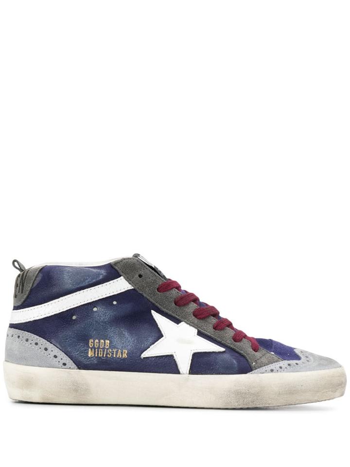Golden Goose Mid Star Sneakers - Blue