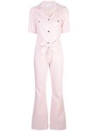 Carolina Ritzler Tie Waist Boiler Suit - Pink